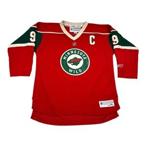 Minnesota Wild Hockey Jersey Youth L XL Red NHL Koivu 9 Captain Reebok